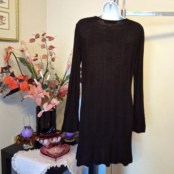 NWOT Eric Alexandre Unique Designed Stretchy Cardigan Knit Dress Size M - Picture 9 of 9